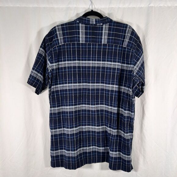Patagonia Flannel Shirt Men XL Black Plaid Button Up Short Sleeve Organic Cotton - Picture 5 of 8